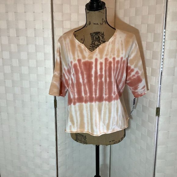 nwt fuda tie dye oversized short sleeve top size small - Picture 2 of 7